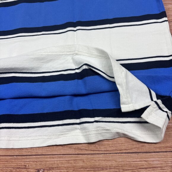 Levis Mens Oversized Striped Crewneck T-Shirt With Pocket Blue/White/Navy - Picture 13 of 16